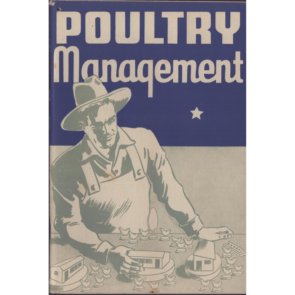 Vintage 1937 Poultry Management Handbook Larrowe Milling Co General Mills Book